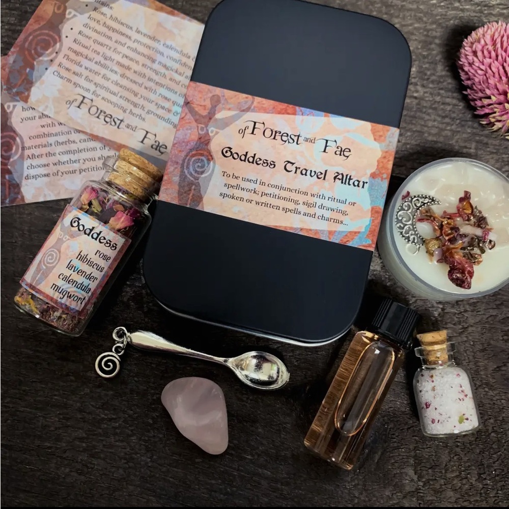 of Forest and Fae Goddess Travel Altar Kit